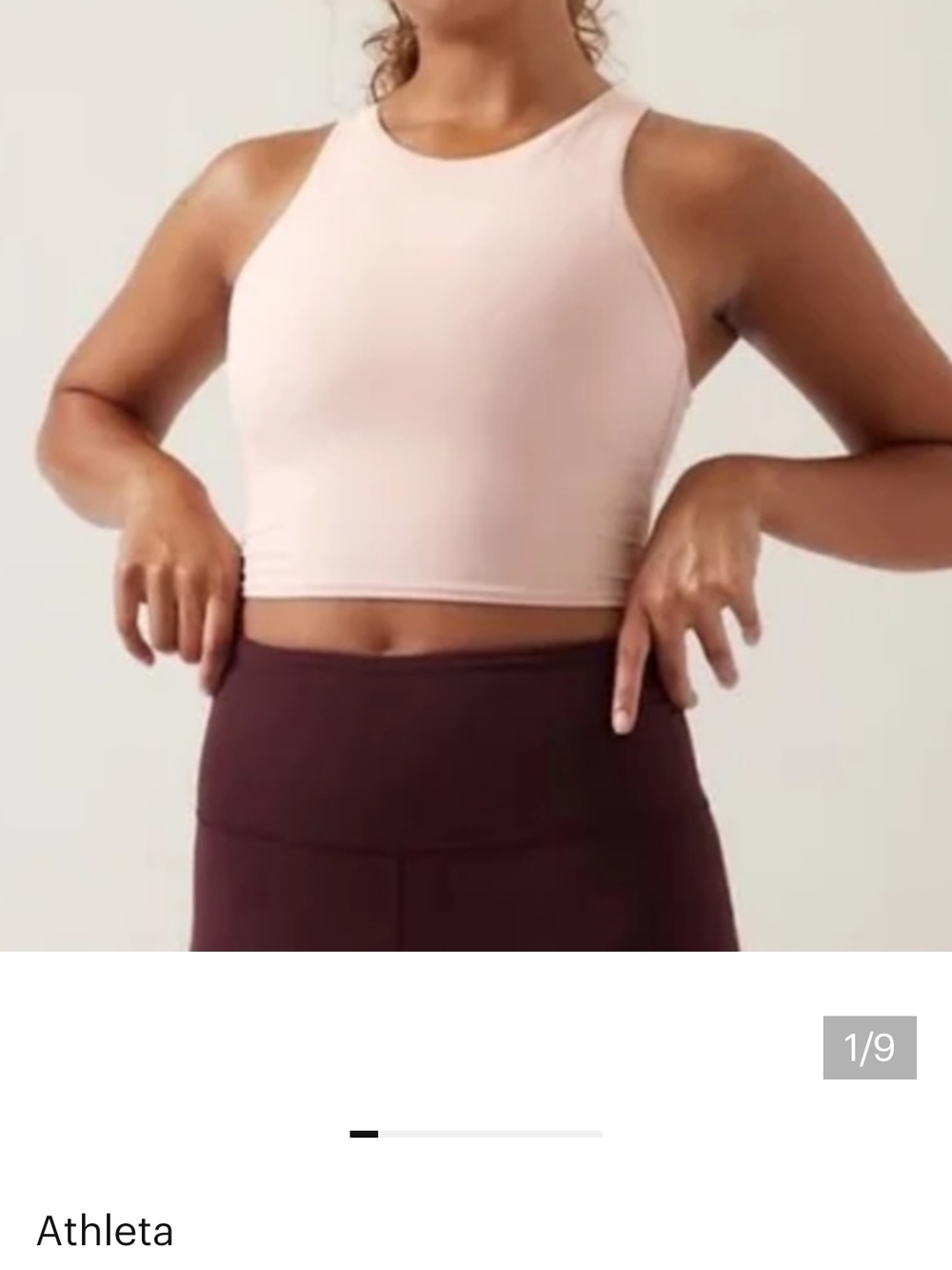 Athleta Conscious Crop with built-in bra